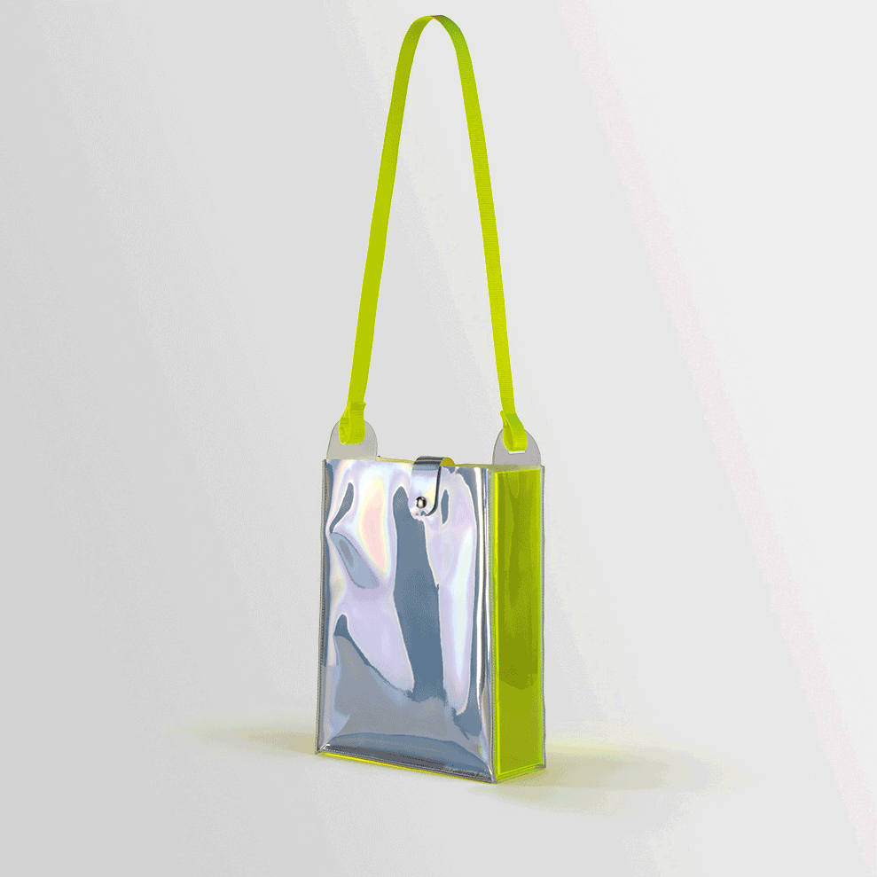 BRACELET BAG Clear Tote Vinyl Plastic Bag Shopper Handles Transparent Mini  Small